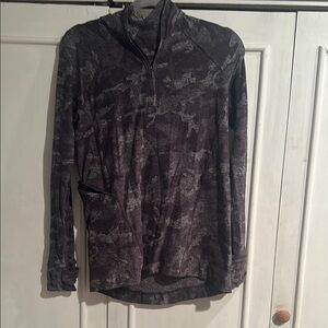 Black Camouflage Quarter-Zip Pullover